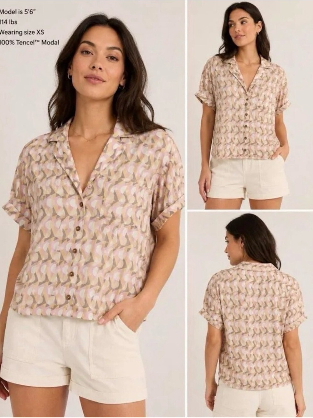 NWT Prana Iguala Top - Short-Sleeve Camp Collar Top